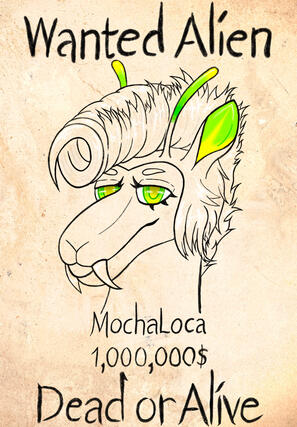 lined Head Wanted Poster